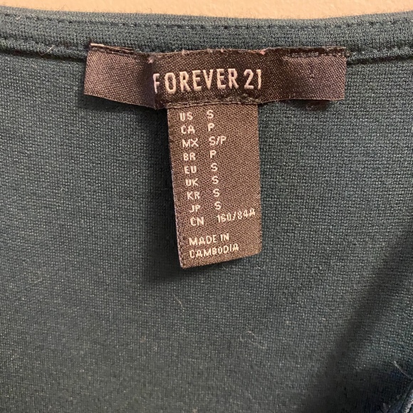 forever 21 emerald green mini dress - Picture 3 of 3